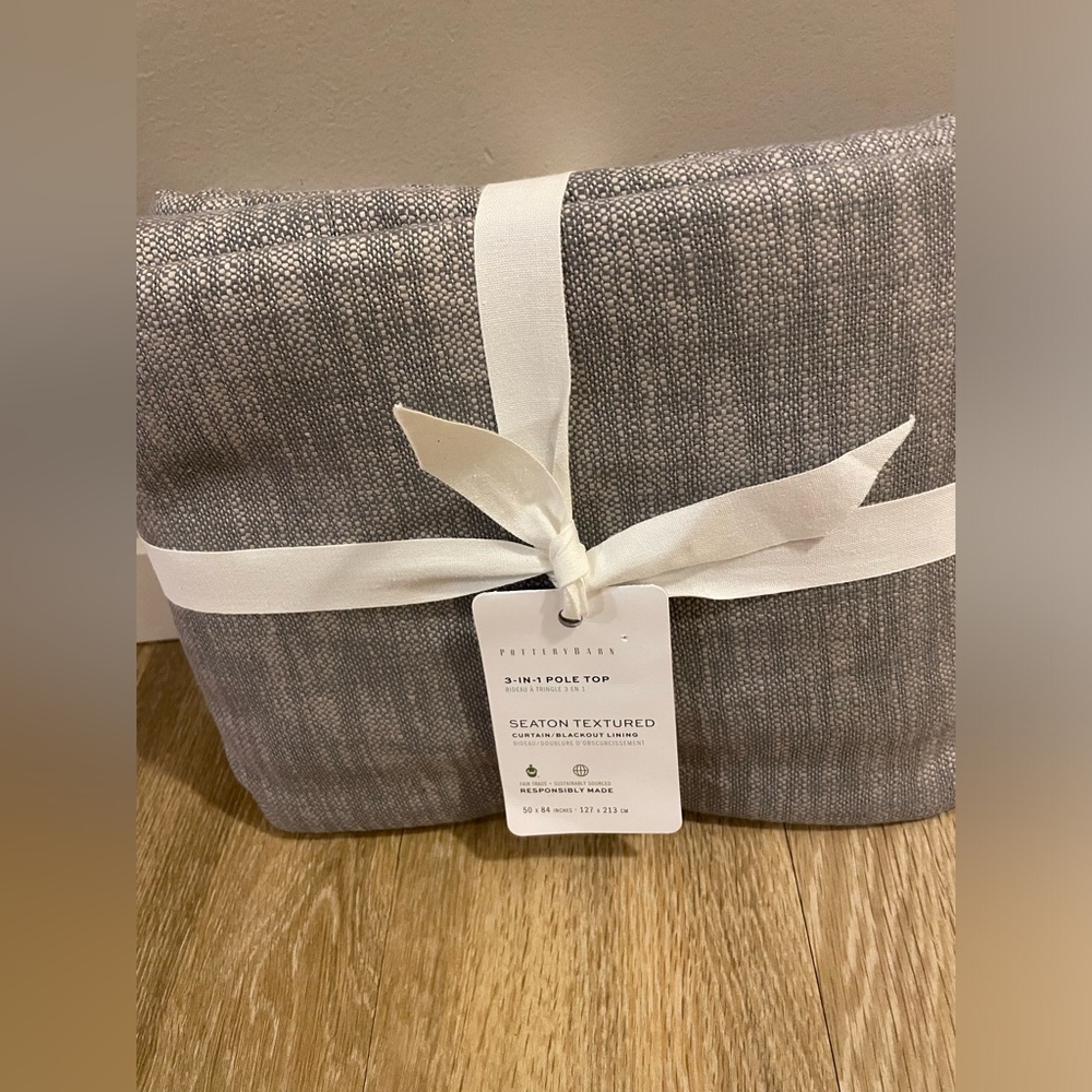 Pottery Barn Seaton Textured Blackout Curtain